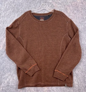 Prana Sweater Sweatshirt Men XL Brown Traditional Business Casual Outdoor Hiking - Picture 1 of 16