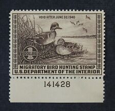 CKStamps: US Federal Duck Stamps Collection Scott#RW6 $1 Mint NH OG Gum Skip