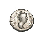 Roman Silver Denarius Coin of Faustina the Elder ( 138-140 AD) "Pietas"