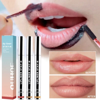 Lip Liner Peel Off Lip Tattoo Lip Stain LongLasting Stay In Makeup Waterproof UK - Image 1 of 4