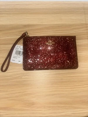 Muñequera pequeña Coach Star Glitter nueva con etiquetas, color/IM/OxBlood Red F22705 Foto 1 de 4