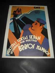 Reproduction Poster War Civil Española. C. N.T.Braves Mariners - Picture 1 of 1