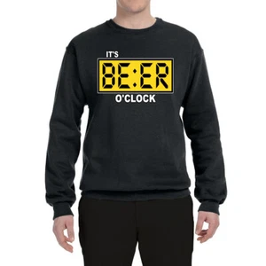 Its Beer OClock Reloj Cara Beber Unisex Cuello Redondo Gráfico Suéter - Imagen 1 de 6