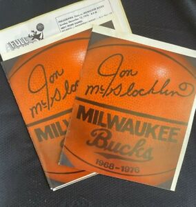 1968-1976 NBA Program Sports Book Jon McGlockin Milwaukee Bucks