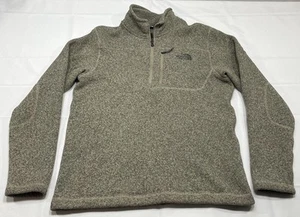The North Face 1/4 Zip Fleece Pullover Sweater Men’s Size Large Beige Outdoor - Picture 1 of 8