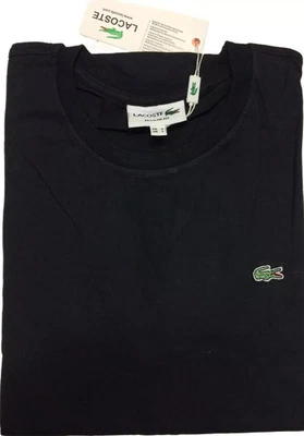 LACOSTE SHORT SLEEVE CREW NECK CLASSIC T-SHIRT SUMMER SALE BLACK ONLY