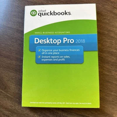 Intuit Quickbooks Desktop Pro 2018 (DVD, 2017, 1-Disc) Windows Retail w/ Key OOP - Image 1 of 4