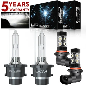 4x For Infiniti QX56 2011-2013 HID Xenon Headlight Led Fog Light Bulbs 6000K Kit - Picture 1 of 12