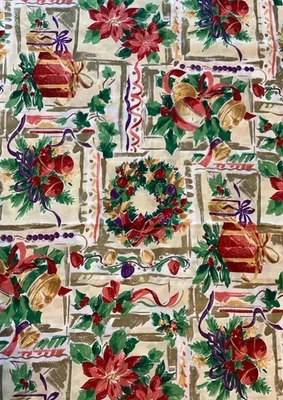 CRANSTON HOME FASHIONS FABRIC - CHRISTMAS DECORATIONS - 5+5/6 Yards L x 56” W - Image 1 of 4