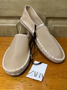 ZARA Mesh Espadrilles 3519/310 Tan Beige Size 36 6 us - Picture 1 of 10