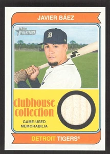 2023 Topps Heritage #CCR-JB Javier Báez Clubhouse Collection Relics - Picture 1 of 2