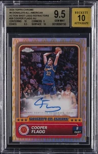 2024 TOPPS CHROME MCDONALD'S ALL AMERICAN COOPER FLAGG BGS 9.5 - Picture 1 of 2