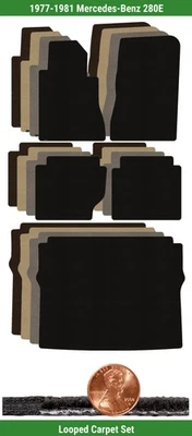 Juego de alfombrillas clásicas personalizadas para Mercedes-Benz 280E 77-81 (5 piezas) #XJD Foto 1 de 4