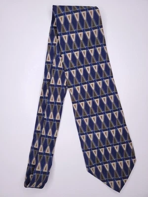 Henry Grethel Mens Formal Necktie 56"Lx3.75"W Navy/Green Neck Tie - Image 1 of 4