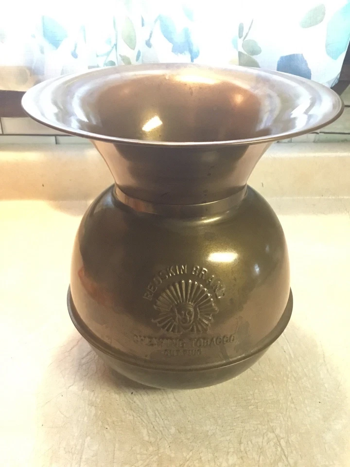 Tabaco de mascar de 10" Cuspidor marca Spittoon de latón de colección Foto 1 de 4