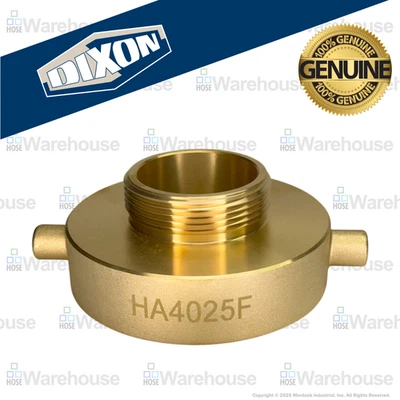 Genuine Dixon HA4025F Hydrant Adapter – 4" FNST × 2½" MNST, Cast Brass - Image 1 of 4