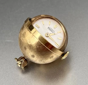 Vtg Ernest Borel Ball Watch Pendant, Winding Spinner, Not Running - Picture 1 of 22
