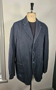 Vintage Armani Jeansjacke Herren UK 46 Blazer Blau 90er Hanf XL/2XL Relaxed - Bild 1 von 23