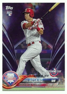 2018 Topps Opening Day Purple #82 Rhys Hoskins RC Philadelphia Phillies - Picture 1 of 1