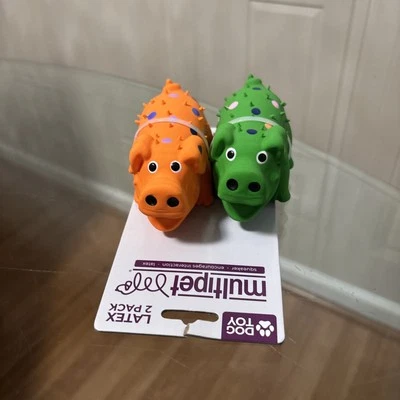 Multipet - Globlet 4” Pigs - Set Of Two- Latex Squeaky Dog Toy - Image 1 of 4