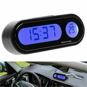 Car Clock Thermometer 2 In 1 Luminous Electronic Watch E1G9 Clock X7Z8 Car T4K0 - Picture 1 of 7