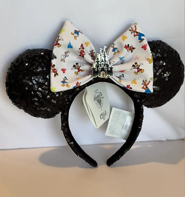 Diadema Loungefly Disney Parks Mickey Mouse & Friends Castillo Lentejuelas Orejas de Minnie Foto 1 de 4
