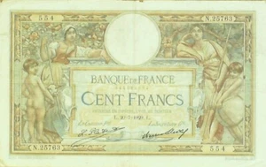 Billet Banque de France 100 fr Luc Olivier Merson Gd Cartouches L.20.7=1929 SUP - Picture 1 of 2
