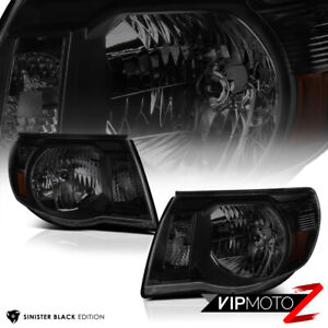 For 05-11 Toyota Tacoma "SINISTER BLACK" Front Headlights Head Lamps Pre Runner