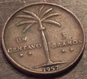 DOMINICAN REPUBLIC 1 Un Centavo 1957 Red - High-Grade!!! Rare! - Picture 1 of 4