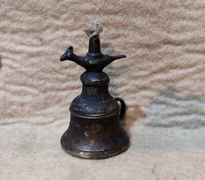 Antique Kerosene Oil lamp from Nepal bird on top Collective Art, T4 - Picture 1 of 4