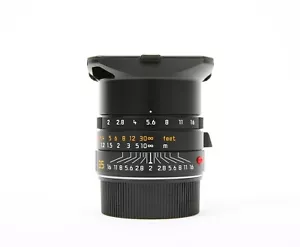 Leica Summicron-M 35mm f/2 ASPH E39 Lens (Black) 6 Bit, 11673 with Caps and Hood - Picture 1 of 8