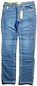 Mens Relaxed Straight Ripped Skinny Jeans Slim Fit Stretch Pants for Men Bootcut - Picture 1 of 5