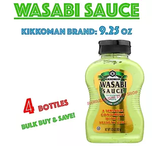 4 WASABI SAUCE Kikkoman 4 - 9,25 oz Flasche Japanisches Gewürz Asiatische Sushi Sauce - Bild 1 von 3