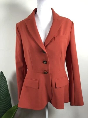 Blazer Chaqueta Crepé Elastizada Manga Larga Rojo Rosa PEARL by Lela Talla 6 Foto 1 de 4