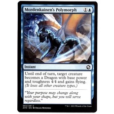Mordenkainen's Polymorph - Foil M/NM Blue Instant Common TCG MTG AFR Adventures