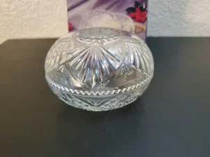 BEAUTIFUL VINTAGE round CRYSTAL 3" JEWELRY HOLDER ORIG BOX!!! CA14932 - Picture 1 of 8
