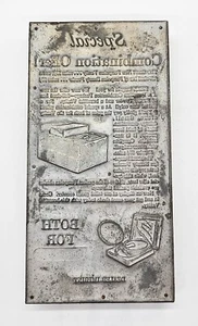 Letterpress Type Printing Block Pompeian Vanity Beauty Powder Advertising Stamp - Picture 1 of 12