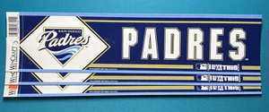 San Diego PADRES  VINYL Bumper Sticker MLB WINCRAFT LICENSED MADE IN U.S.A. - Picture 1 of 4