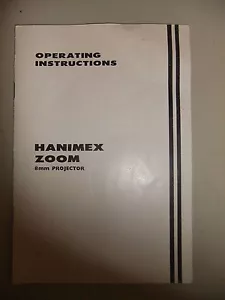 Instructions cine projector HANIMEX ZOOM 8mm - CD/Email - Picture 1 of 1