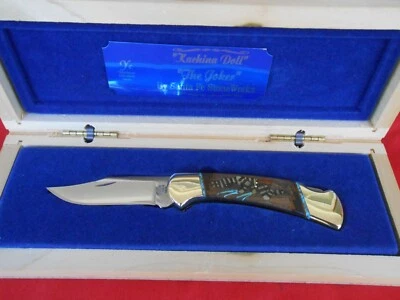 BUCK USA 112 "YELLOWHORSE" BY SANTA FE STONE WORKS THE JOKER HANDLES0 KNIFE - Image 1 of 4