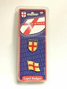 2 insignias de solapa de Inglaterra cruz de San Jorge nuevas - Imagen 1 de 3