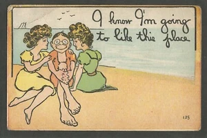 Vintage Postcard - "I know I'm Going to Like This Place" Posted. Germany. - Picture 1 of 2