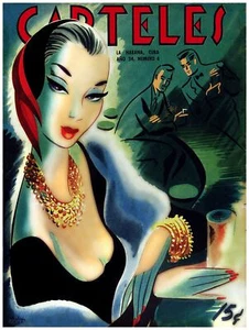 237. POSTER DECORAZIONE ARTISTICA. Grafica per decorare casa ufficio. Cartelli cubani Pin up - Foto 1 di 1