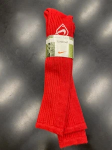 Nike NWT Performance Baseball Over-the-Calf Dri-FIT Socks RED 2 PR PACK MED NOS - Picture 1 of 3