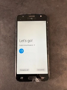 Samsung Galaxy J3 (2017) - Dual - 16GB Black (Unlocked) - LCD Cracked - Picture 1 of 8