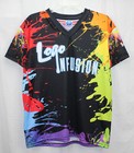 Logo Infusion Bowling Shirt Splatter Paint Graffiti Ladies Off Hook Pickens L
