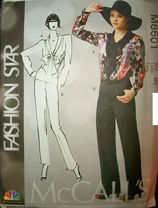 Miss McCall 6601 Pattern FASHION STAR Blouse & Pants UNCUT Size 8-10-12-14-16  - Picture 1 of 2