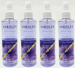 ( Lot 4 ) Yardley ENGLISH LAVENDER Fine Fragrance Body Mist 8 oz Ea NEW - Picture 1 of 9