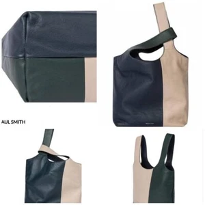 NEU MIT ETIKETT PAUL SMITH LUXUS LEDER FARBBLOCK "HOBO" TASCHE UVP £384 - Bild 1 von 5
