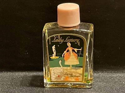 Винтажная дамская роскошная парфюмерная бутылка с жесткой пластиковой крышкой ~ 1930-е ~ Lynas Company ~ - Изображение 1 из 4